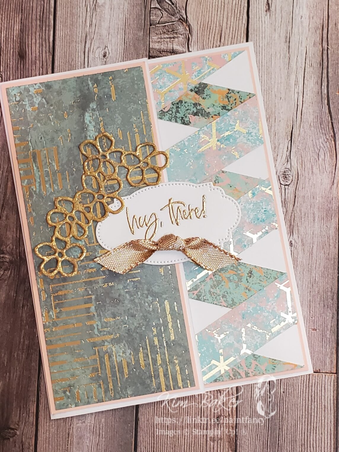 Texture Chic Faux Ribbon Card with Video Tutorial