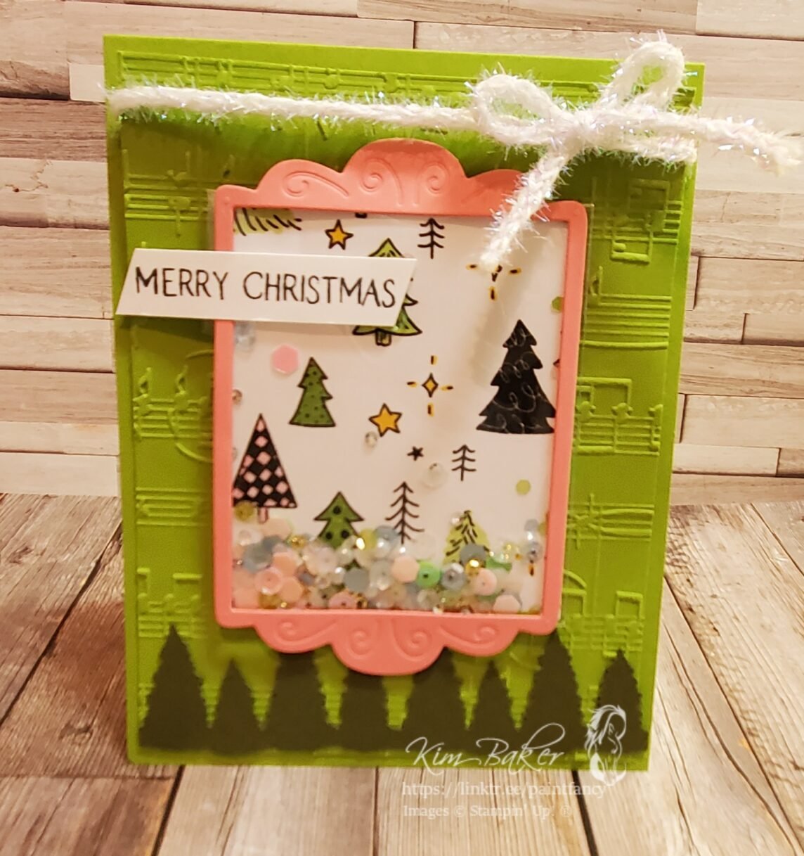 Faux Christmas Shaker Card with Video Tutorial