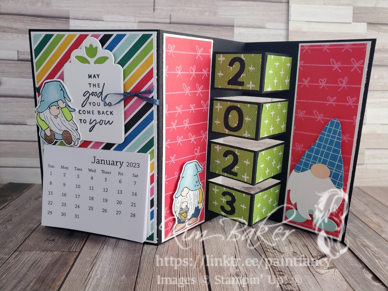 Z-Fold Gnome Calendar Holder