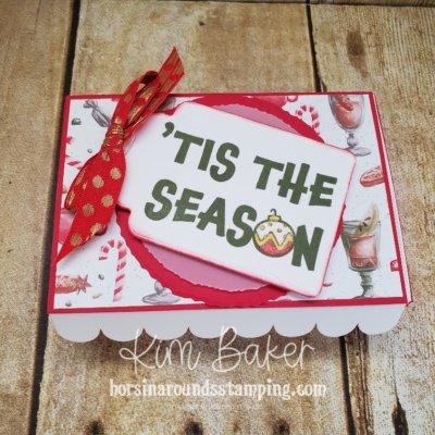 Tis the Season Scalloped Gift Card Holder