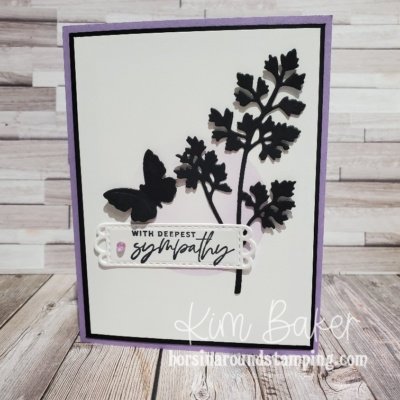 Sympathy Card Using the Meadow Dies
