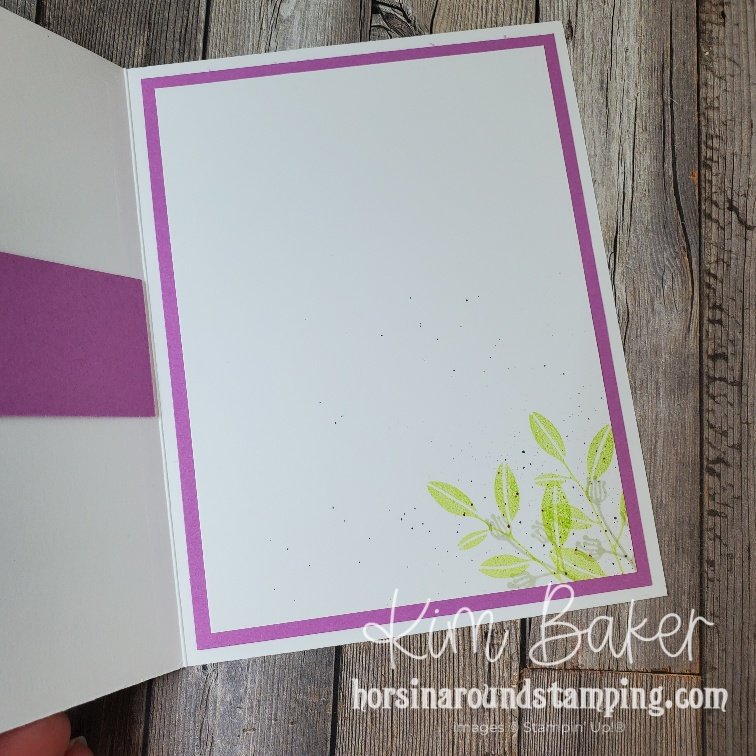flowered circle cut out card inside