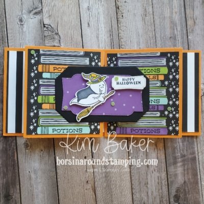 Playful Ghosts Slimline Double Z Fold with Video Tutorial