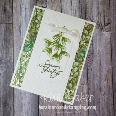 Season of Green & Gold Elegant Fun Fold with Measurements