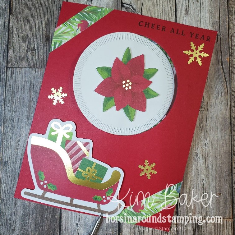 a little bit festive swing card fun fold front