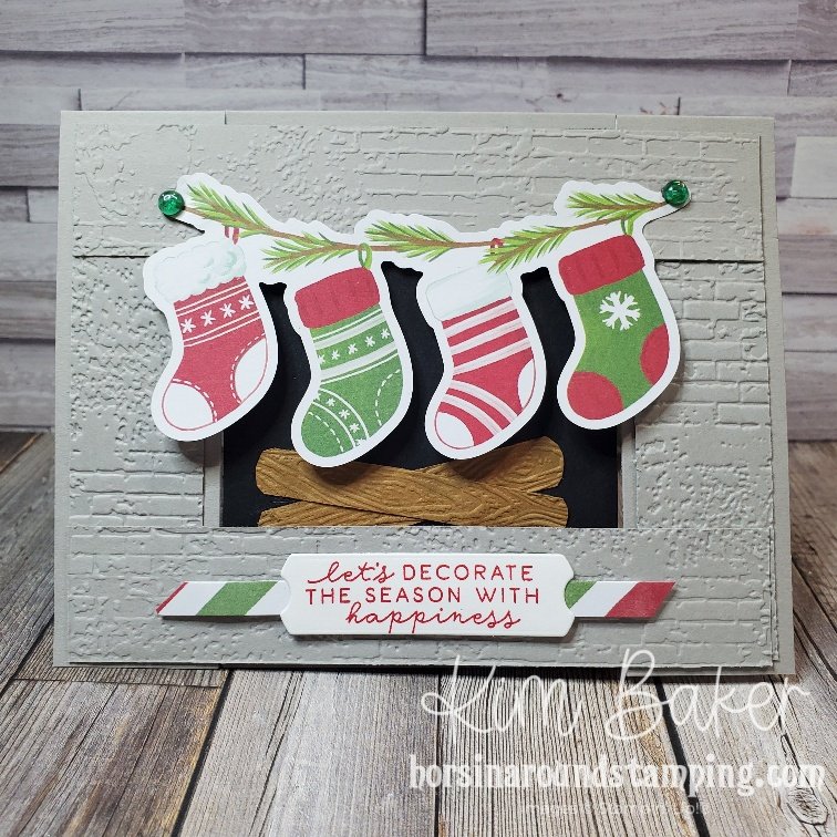 A little bit festive fireplace spanner card front