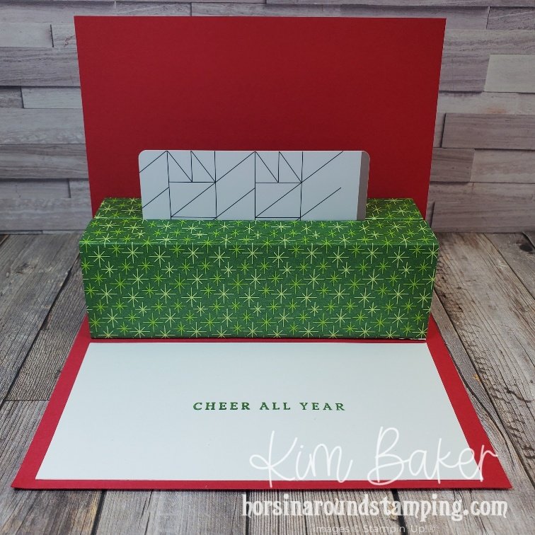 Christmas Pop Up Gift Card Holder Open