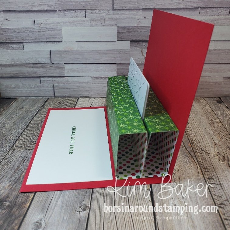 Christmas Pop Up Gift Card Holder Side view