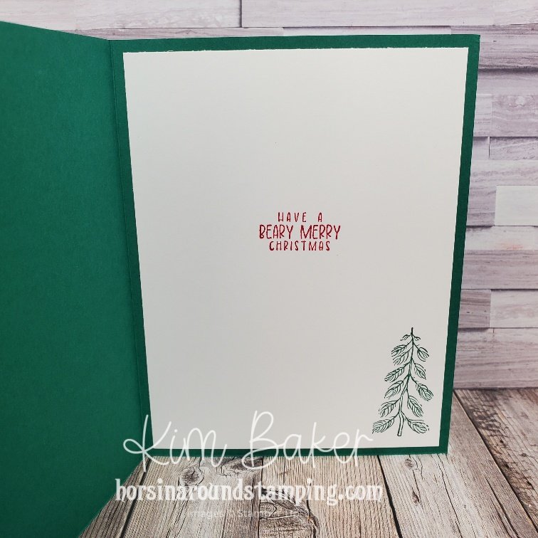 have a beary merry christmas sentiment inside a card