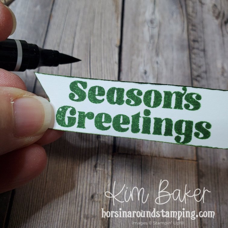 outlining sentiment with stampin write marker