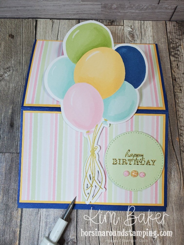 wildflower birthday gatefold easel closed