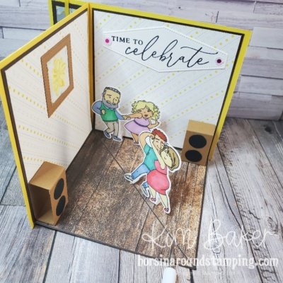 Dance With Me Book Binding Corner Down Card with Video Tutorial