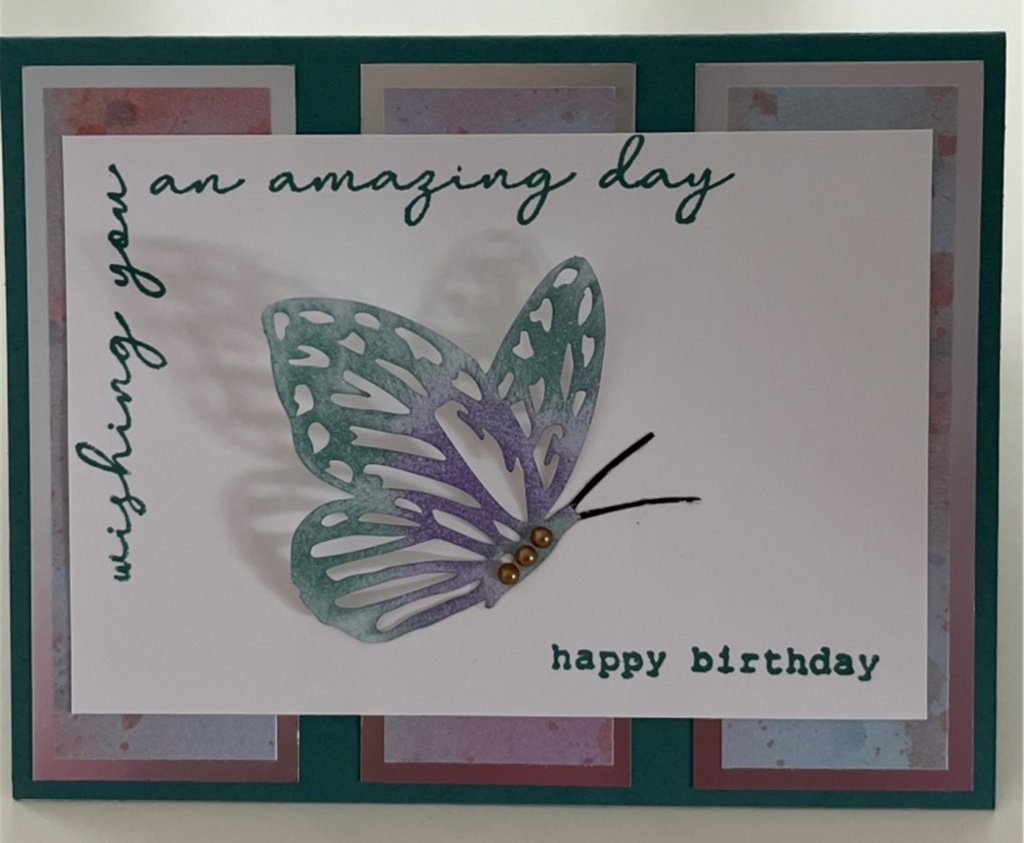 Kathy's sketch 17 card using Paper Butterflies