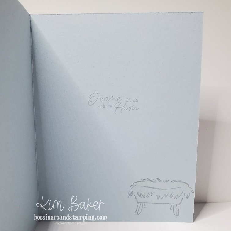 manger and sentiment inside a card