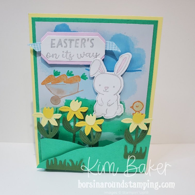 easter bunny hilly card front