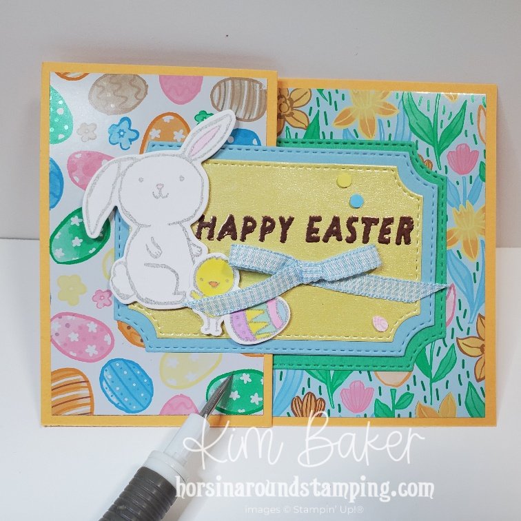 Easter Joy z fold card front