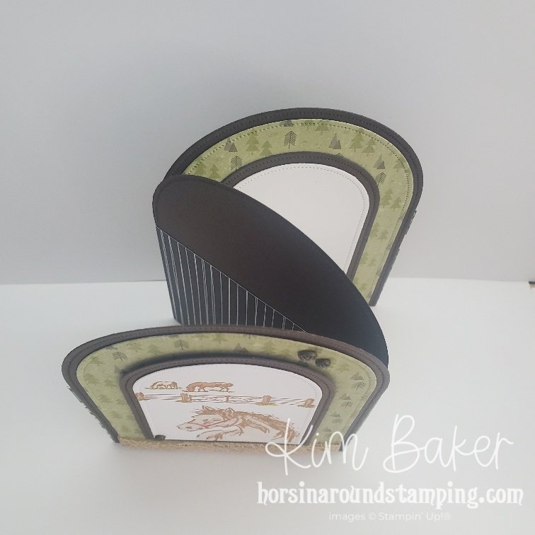 unbridled horse triple arches card top view