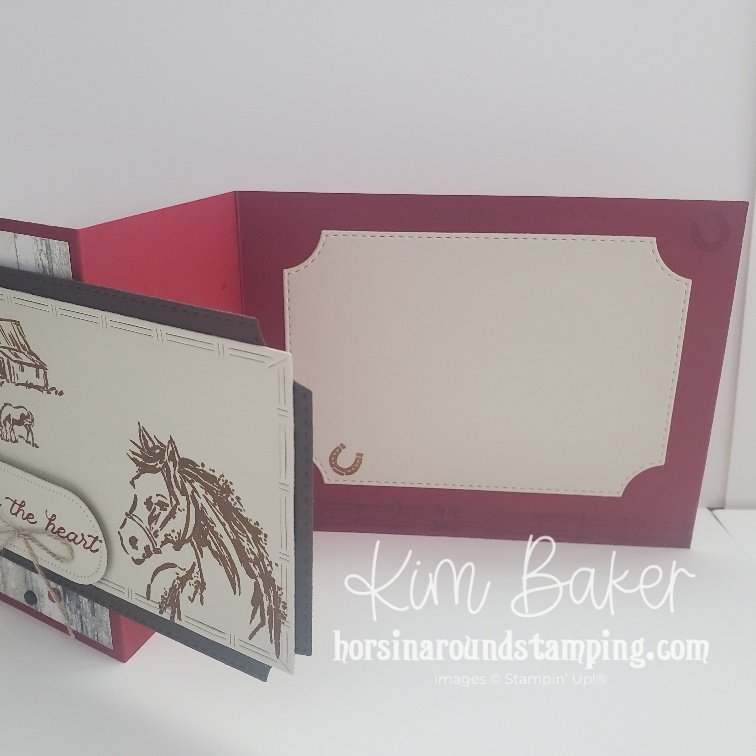 unbridled horse z fold panel card open