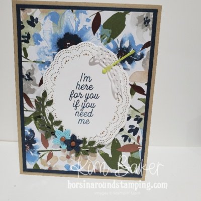 scalloped wishes flower card front