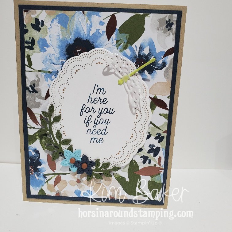 scalloped wishes flower card front