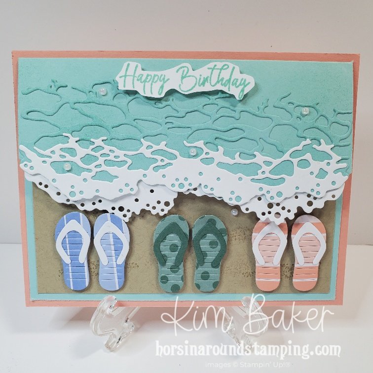 Rolling Waves Splash Relax fun fold card front