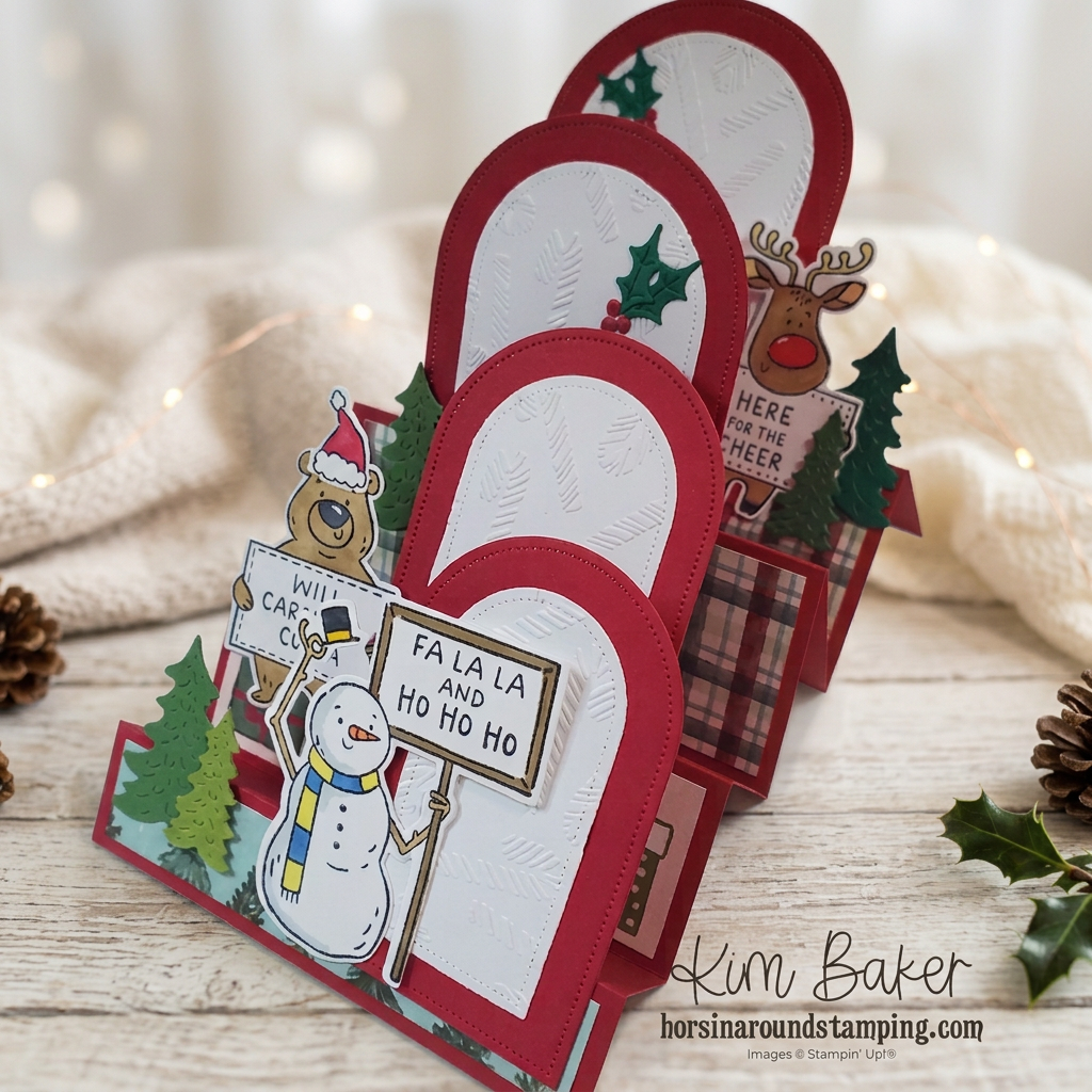 Christmas Crew Arches Step card side view