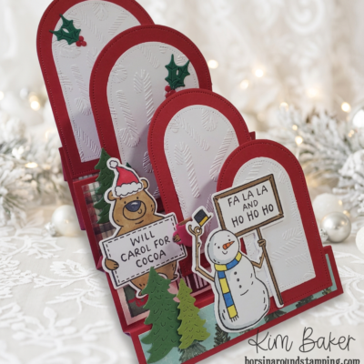 Christmas Crew Arches Step card side view
