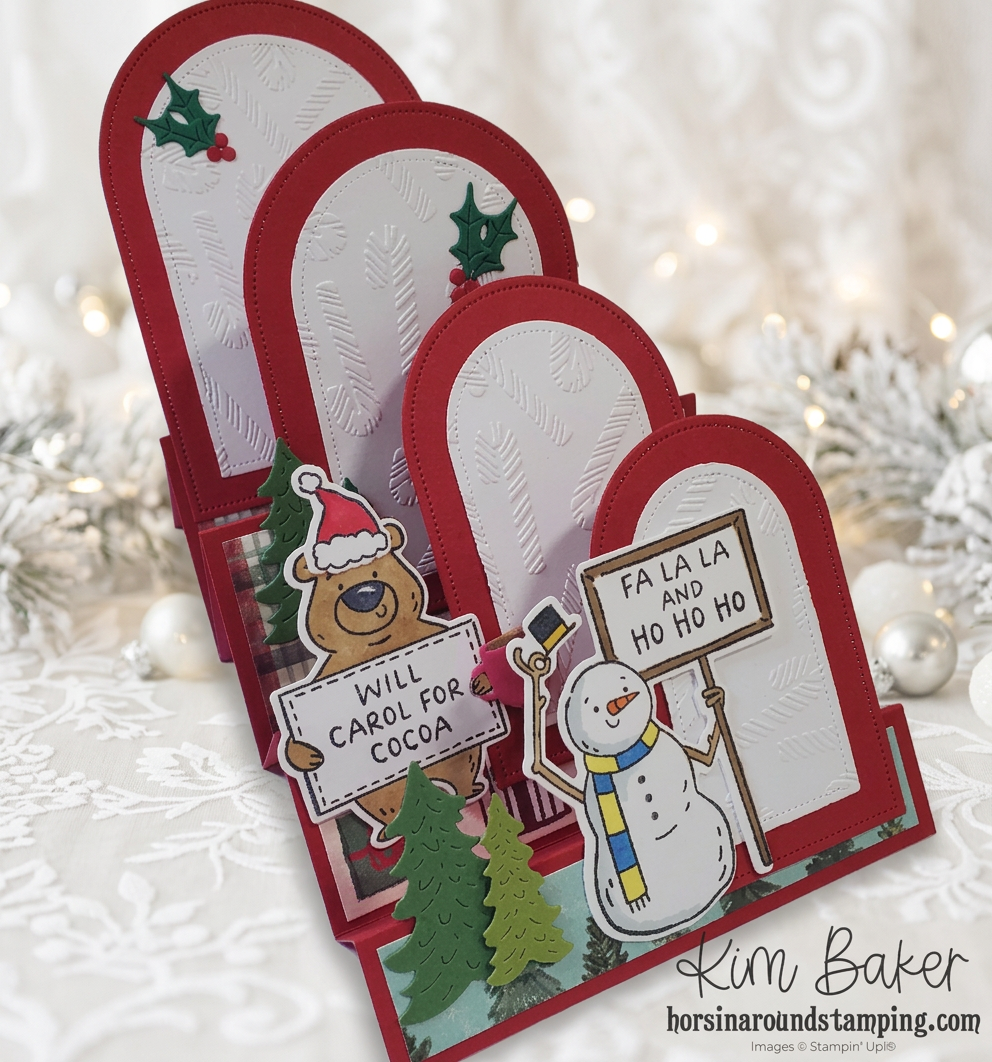 Christmas Crew Arches Step card side view